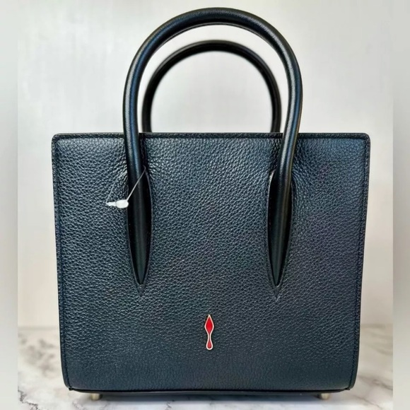 Christian Louboutin Calfskin Paloma S Mini Black Multicolor Loubinhesky Bag - Picture 8 of 16